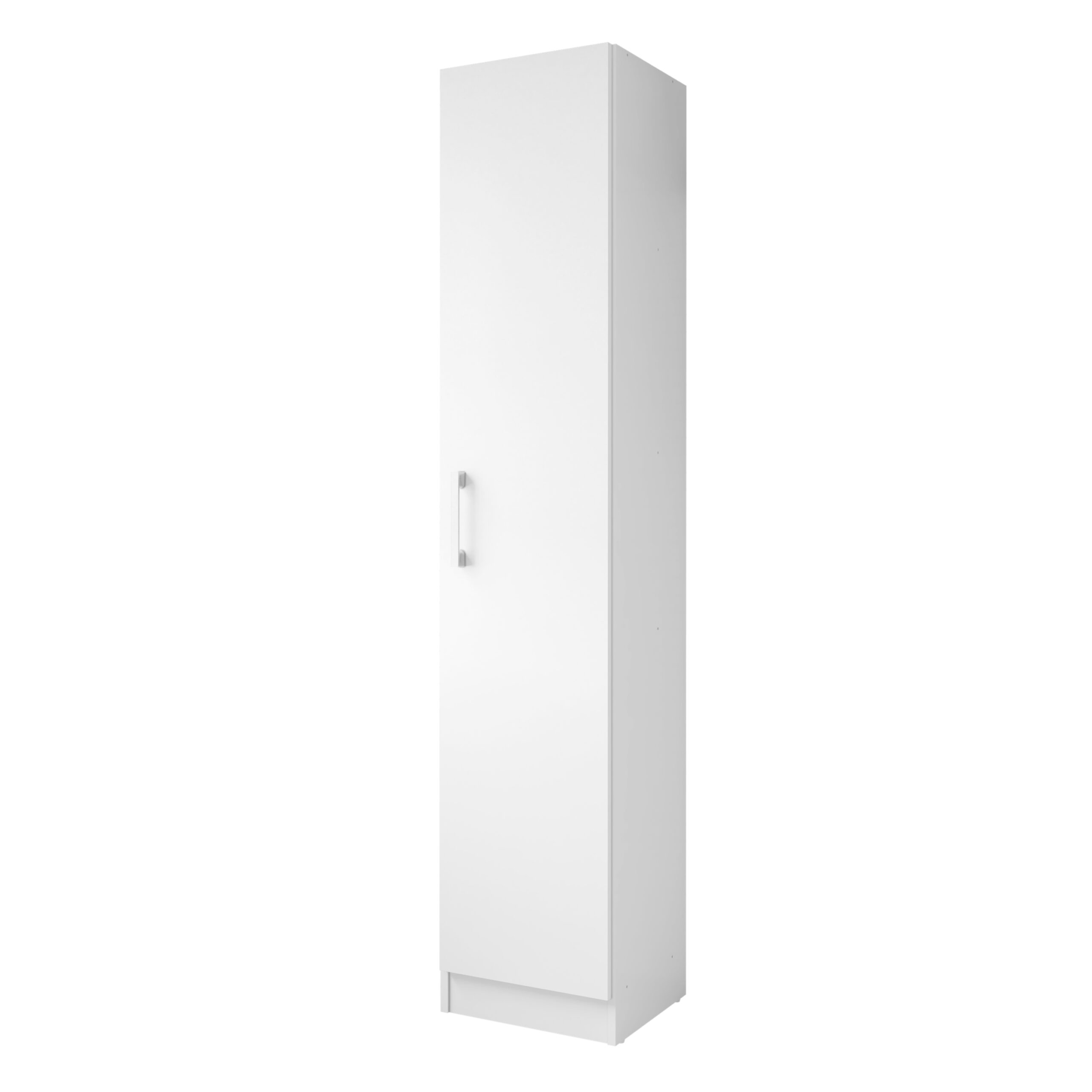 Armario hogar escobero Multiusos en Color Blanco (Alto 170 cm/Ancho 35 cm/Fondo 32 cm)