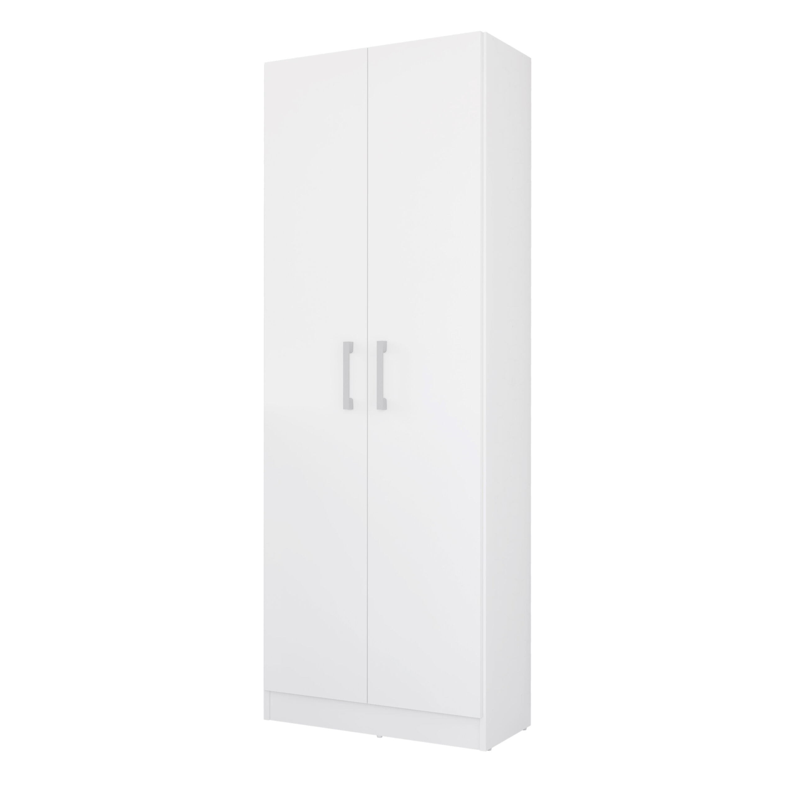 Armario hogar escobero Multiusos Dos Puertas en Color Blanco (Alto 170 cm/Ancho 61 cm/Fondo 32 cm)