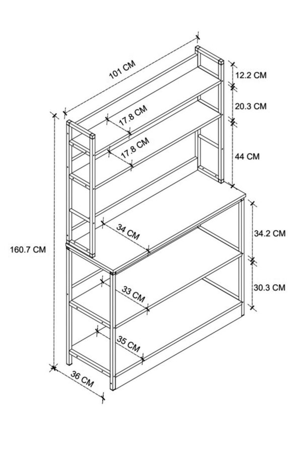 Estanteria cocina metal 5h - Imagen 4