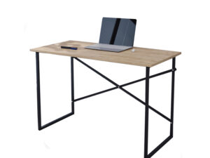 Mesa Escritorio para despacho u Oficina en casa de Estilo Industrial con Estructura de Acero (Ancho 90 cm)