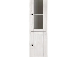 Vitrina , 1 Puerta + 1 Puerta. 180x50x35, Blanco Abierto