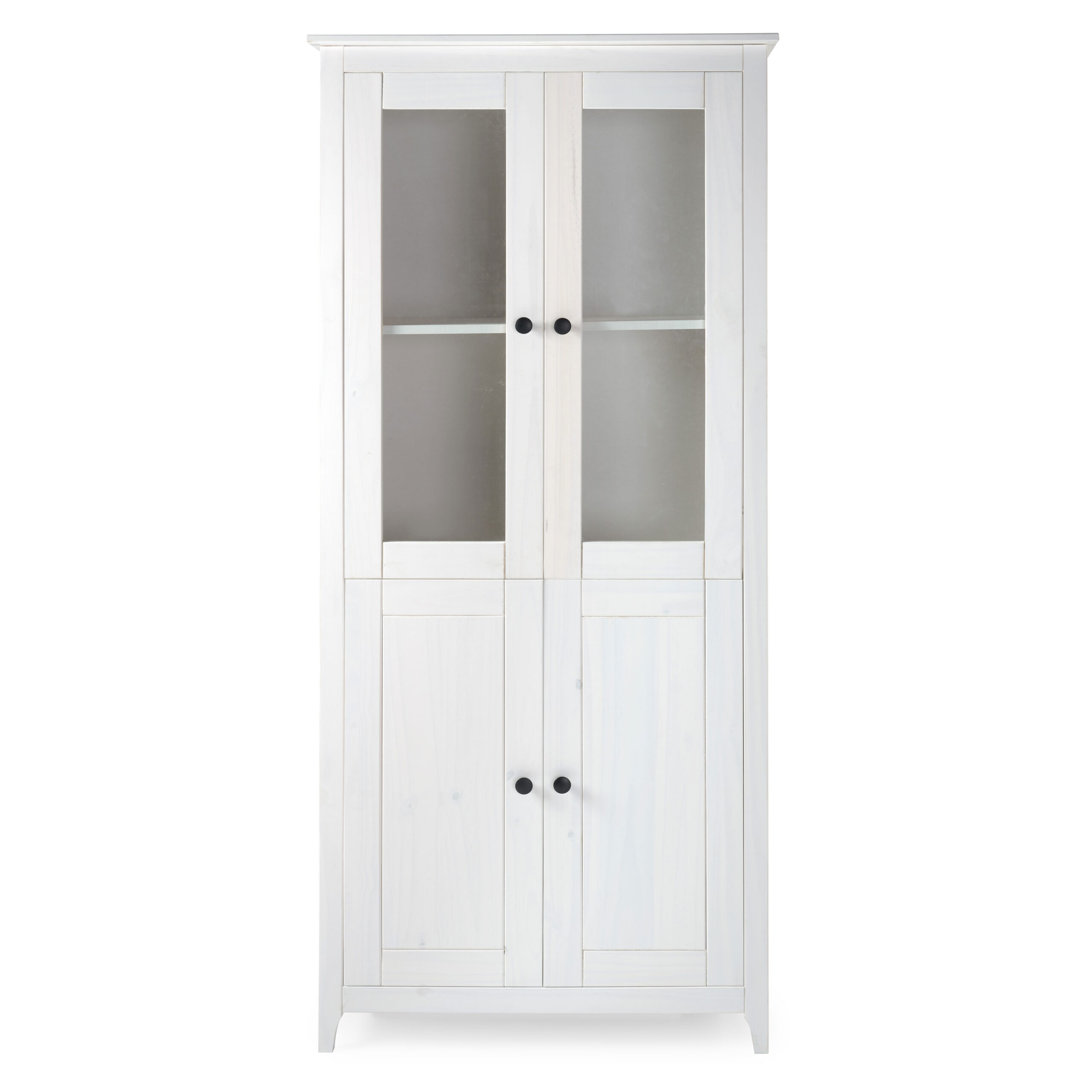 Vitrina , 2 Puertas + 2 Puertas. 180x81x35, Blanco Abierto