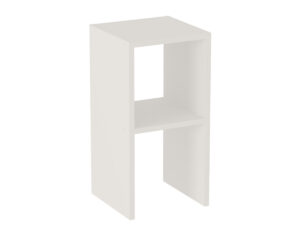 Mesa auxiliar 2 estantes blanco