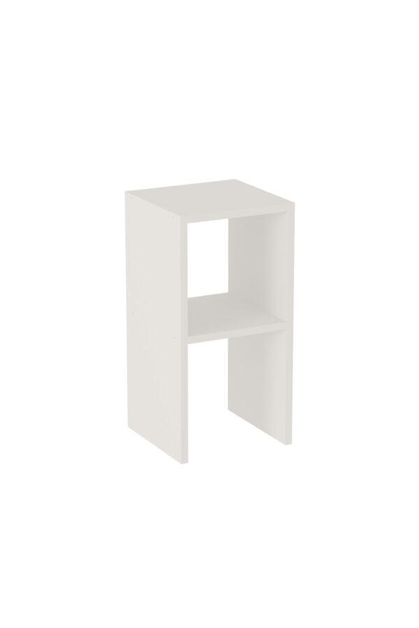 Mesa auxiliar 2 estantes blanco
