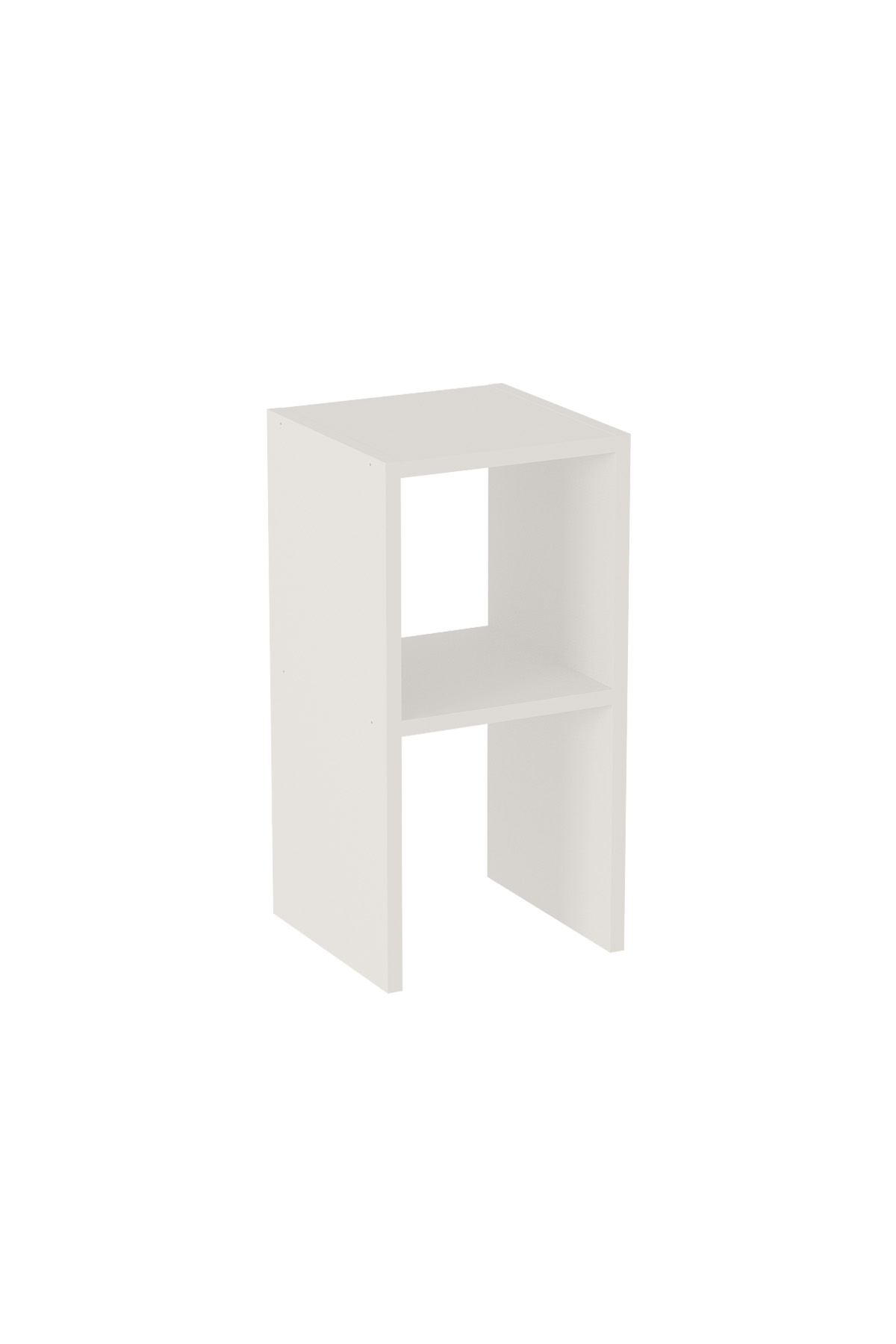 Mesa auxiliar 2 estantes blanco