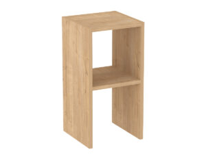 Mesa auxiliar 2 estantes roble